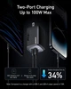 Зарядний пристрій ANKER GaNPrime 100W, 3 порти (QC 4.0, 2×PD 3.0) зі складаною вилкою - зображення 3