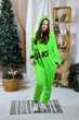 Пижама кигуруми My Kigu Женская Теплая Рождественская Гринч Зеленый размер L 165-175 см (109641) - изображение 8