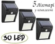 Ліхтар на сонячній батареї з датчиком руху SOLAR 30 LED 3 штуки в комплекті - зображення 1