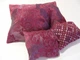 Комплект декоративних подушок Firanka Damask 31х31см 2шт 22х22см 1шт 25х20см 1шт бордові (п_0490) - зображення 2