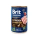 Вологий корм для собак Brit Premium By Nature 400 г - курка, курячі серця та лохина - изображение 1