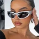 Солнцезащитные очки No Brand унисекс Sport серебристые с черным - изображение 1