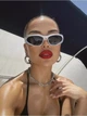 Солнцезащитные очки No Brand унисекс Sport серебристые с черным - изображение 2
