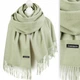 Жіночий кашеміровий, елегантний шарф, теплий, зимовий Fanabella Cashmere зелений 70 х 200 см (D23Nr4) - изображение 2