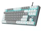 Клавиатура игровая механическая Aula Mechanical F-3287 White-Grey Keycap KRGD Blue - изображение 1