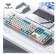 Клавіатура ігрова механічна Aula Mechanical F-2088 PRO Green-White, +10 keys Orange, KRGD Blue - зображення 3