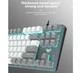 Клавиатура игровая механическая Aula Mechanical F-3287 White-Grey Keycap KRGD Blue - изображение 5