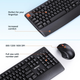 Беспроводная клавиатура с мышью для пк и ноутбука MeeTion MT-C4130 USB 2.4Гц |UA/RU/EN раскладки| Black - изображение 5