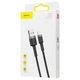 Кабель Baseus Cafule Lightning 2.4A (0.5m) gray/black - зображення 2