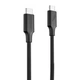 Кабель Proove Striped Silicone Type-C to Type-C 60W (1m) black - зображення 1