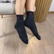 Теплі шкарпетки жіночі класичні однотонні Квітка GM Textile Високі 36-41 Чорний - зображення 4