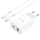 Сетевое Зарядное Устройство HOCO C97A PD20W+QC3.0 (1USB/1Type-C/3A) + Type-C to Lightning (Белый) - изображение 2