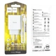 Сетевое Зарядное Устройство HOCO C97A PD20W+QC3.0 (1USB/1Type-C/3A) + Type-C to Lightning (Белый) - изображение 6