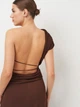 Платье женское Zara 3422/437 S Коричневое (03422043700025) - изображение 4