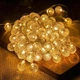 Гірлянда кришталевий мяч світлодіодна 50 led 5 метрів теплий колір warm 2 режима 3 x АА лед - изображение 2