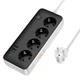 Мережевий подовжувач Hoco Sunlight 4-bit socket AC22 | 3 метри, 3USB/1Type-C, 30W/3A, PD/QC | black - зображення 2