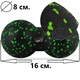 Масажний м'яч подвійний PowerPlay PP-4352 Epp foam peanut ball (d8*16cm.) Чорно/Зелений - изображение 3