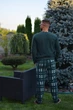 Теплая мужская пижама (лонгслив + штаны) Флисовая Pijamoni M зеленый 1009287 - изображение 8