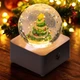 Новогодний снежный шар c LED подсветкой, музыкальный, от USB и батареек AA, 8,5x8,5см, Елка - изображение 4