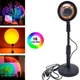 Светильник проекционный Sunset Lamp RGB с пультом на штативе USB проектор атмосферная разноцветная лампа (228) - изображение 2