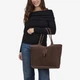Сумка женская замшевая тоут средняя Regina Notte Tote 3763 Коричневый - изображение 2