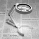 Лупа ручная настольная 55 мм FS5SRC увеличительное стекло 7х с LED подсветкой - изображение 3