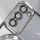 Чехол ударостойкий с защитой камер WAVE Metal Color Case with Magnetic Ring Samsung Galaxy S25 Ultra silver - изображение 4