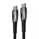 Кабель на 2м. Type-C to Type-C Glimmer Fast-Charging 100W Black, Baseus для зарядки та передачі даних (CADH000801) - зображення 2