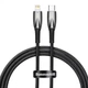 Кабель для iPhone на 1м.Type-C to Lightning Glimmer Fast-Charging 20W Black, Baseus для зарядки и передачи данных (CADH000001) - изображение 1