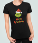 Жіноча Новорічна футболка Stedman з принтом Merry Grinchmas Гринч Викрадач Різдва Чорний М - зображення 1