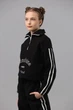 Подростковый спортивный флисовый костюм для девочки IRmAS 1184 146 чорный с лампасами - изображение 8