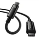 Кабель Baseus Tungsten Gold Fast Charging Data Cable Type-C to Type-C 240W 2m Black (CAWJ040101) - изображение 2