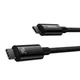 Кабель Baseus Tungsten Gold Fast Charging Data Cable Type-C to Type-C 240W 2m Black (CAWJ040101) - изображение 4