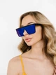 Солнцезащитные очки No Brand унисекс маска Space зеркальные синие - изображение 6