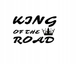 Наклейка на Авто / Грузовики / Фуры / Стекло / Кузов " Король дорог - King of the Road " черный цвет - изображение 2