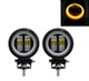 Светодиодная противотуманная балка Led ближний свет круглая с жёлтыми ангельскими глазками Avtoexpect (05590) - изображение 2