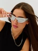 Солнцезащитные очки No Brand унисекс Sport зеркальные серебристые - изображение 7
