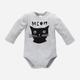 Дитяче боді Pinokio Happy Day Longsleeve Bodysuit 68 см Сірий (5901033218279) - зображення 1