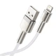 Кабель Baseus Cafule Series Metal Data Cable USB to IP 2.4A 1m White (CALJK-A02) - изображение 5