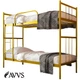 Двухъярусная кровать Метакам Twins Duo металлическая 200x80 см Золотистая - изображение 2
