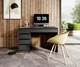 Стол туалетный письменный Perfect Home Ada 5S/120 120x55x75 см, 5 ящиков Антрацит (000012376980) - изображение 3