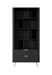 Стеллаж Perfect Home Ланте/Lante 2S с 2 ящиками и золотыми ножками Черный (PFH-091189) - изображение 5