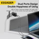 Зарядний пристрій Essager Pinchen 33W Travel Phone Charger USB A + TYPE C EU Black (ECTAC-PCB01-P) - изображение 3