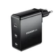 Зарядний пристрій Essager 140W MingQ GaN Hign Power Travel Charger 2 Type-C + USB A EU Black (ECT2CA-MQB01-Z) - изображение 2