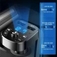 FM модулятор в автомобиль трансмиттер с Bluetooth для автомобиля ФМ быстрая автомобильная зарядка на 2 USB + LED экран вольтаж АКБ в авто блютуз трансмитер переходник для громкой связи - изображение 6