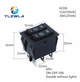 Перемикач KCD6 ON-OFF-ON 16A-20А 125В-250В 6 pin 2 клавіші Без підсвічування Фіксація Чорний (62) - зображення 2