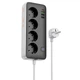 Подовжувач HOCO AC22 Sunlight 4-bit desktop socket (1.5M), 3USB, 1Type-C, 30W, 3A, PD, QC, black - зображення 1
