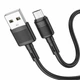 Зарядний кабель HOCO X83 Fast Charging Micro 2.4A 1m Black - зображення 3