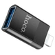 HOCO UA17 Lightning to USB Female adapter 2A USB2.0 OTG Black (6931474761989) - изображение 2