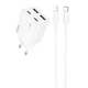 Мережевий зарядний пристрій Hoco N56 Fundador PD30W four-port (2C2A) + Type-C to Lightning White - зображення 1